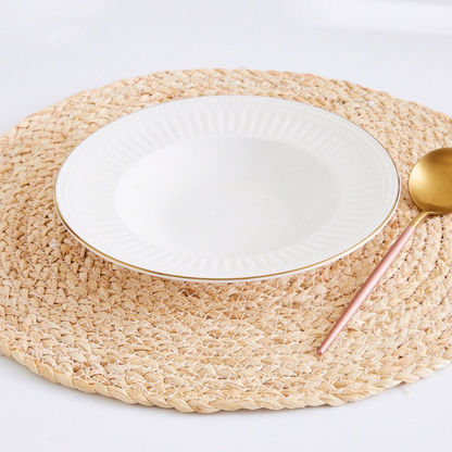Embossed Gold Line Soup Plate - 22 cm