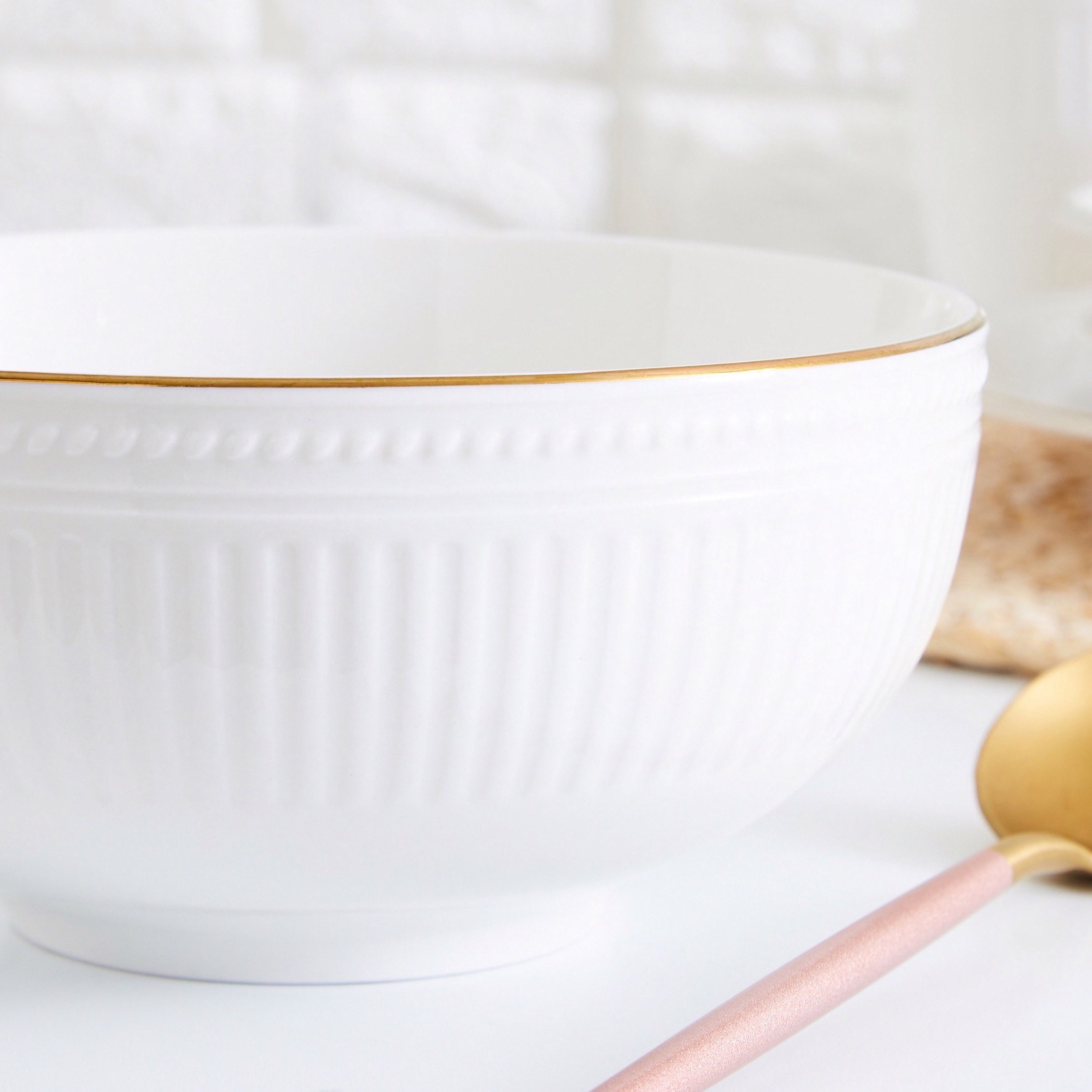 وعاء منقوش بخط ذهبي - 16 سم-hbxdecorandfurnishings-tabletop-crockery-image-3