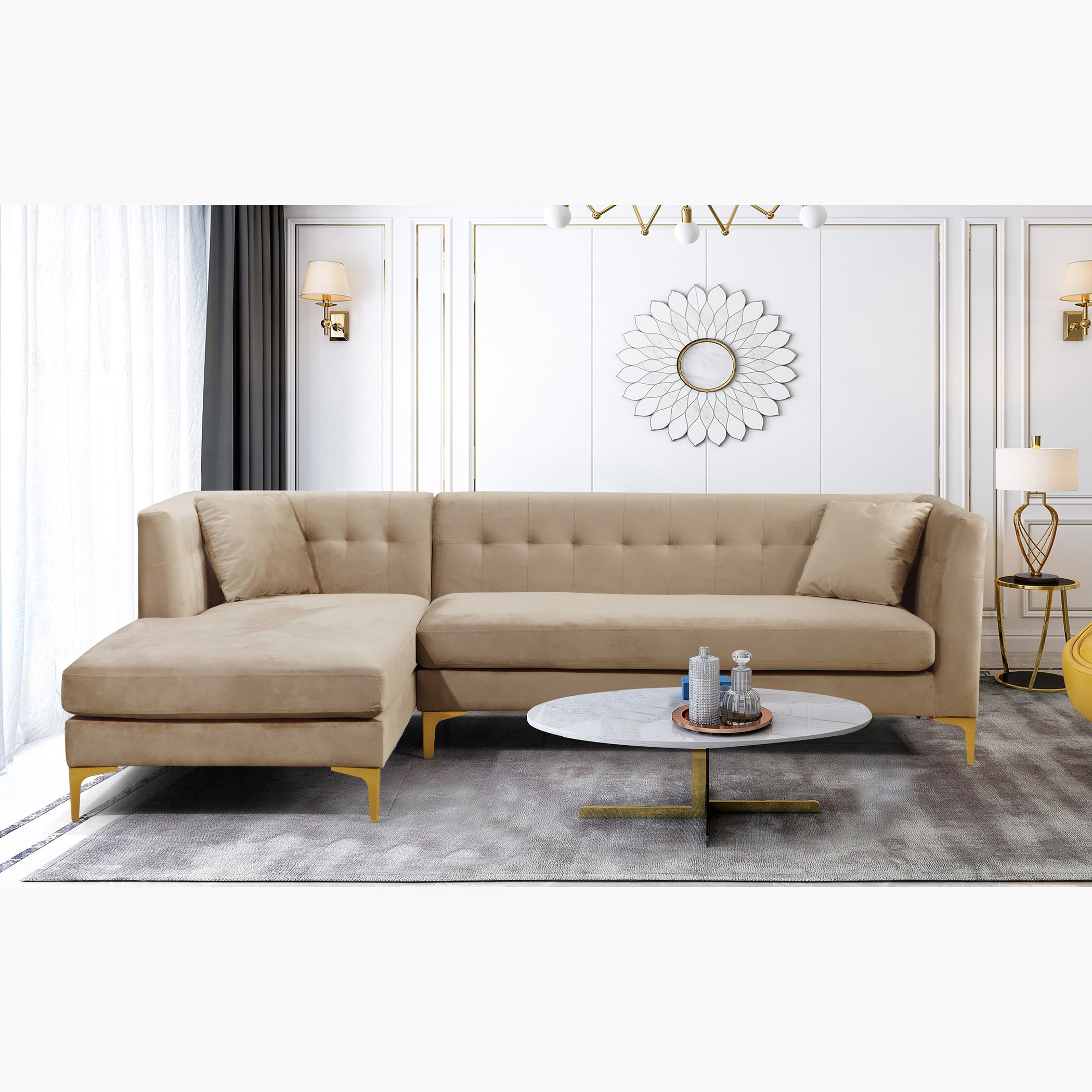 كنبة ركنية مخملية بمواجهة يسرى مع وسادتين من بليز-hbxlivingroom-sofasandarmchairs-sofas-image-1