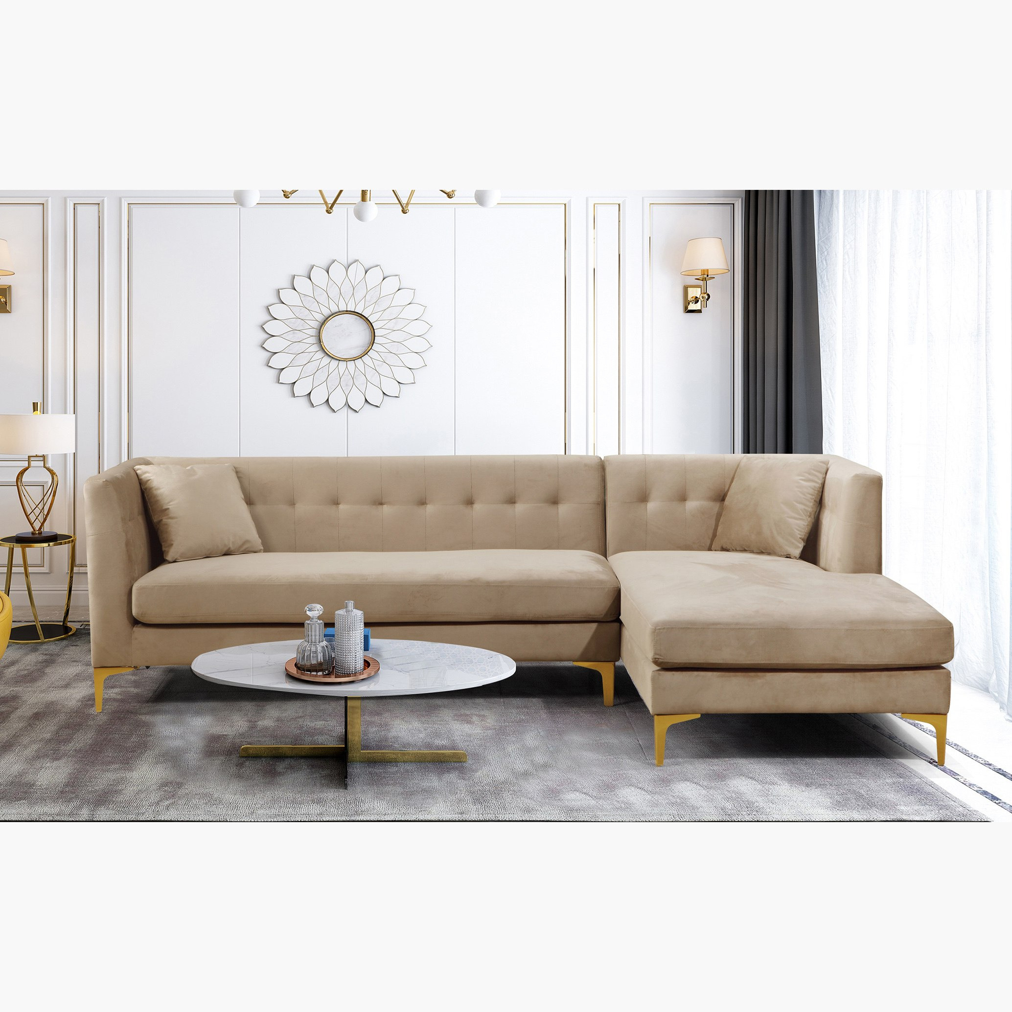 كنبة ركنية مخملية بمواجهة يمنى مع وسادتين من بليز-hbxlivingroom-sofasandarmchairs-sofas-image-1