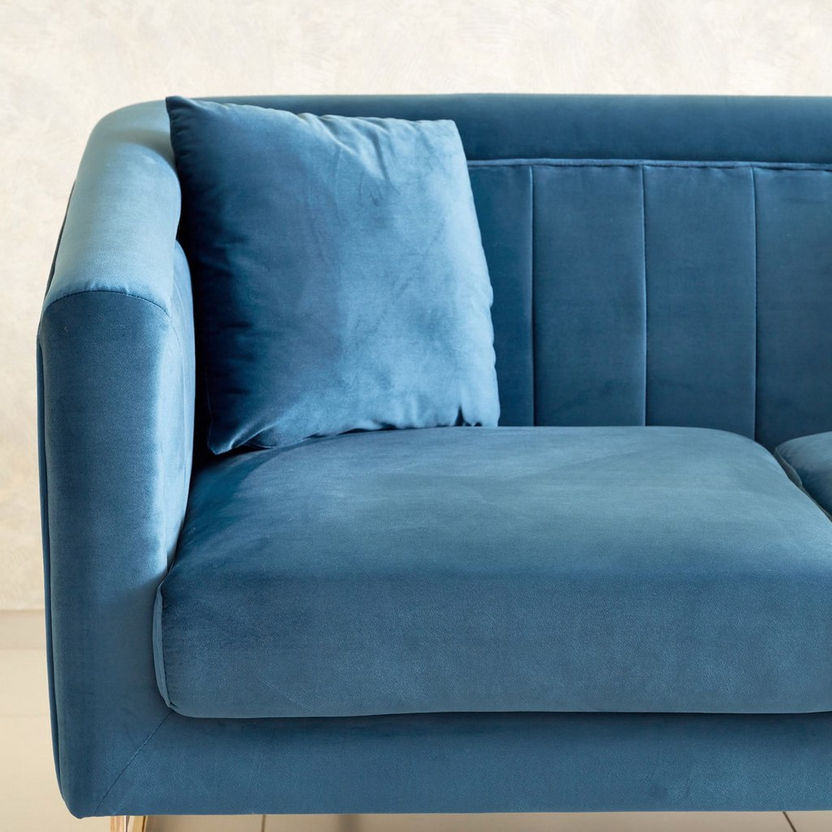 Adeline 2-Seater Velvet Sofa with 2 Cushions-Sofas-image-2