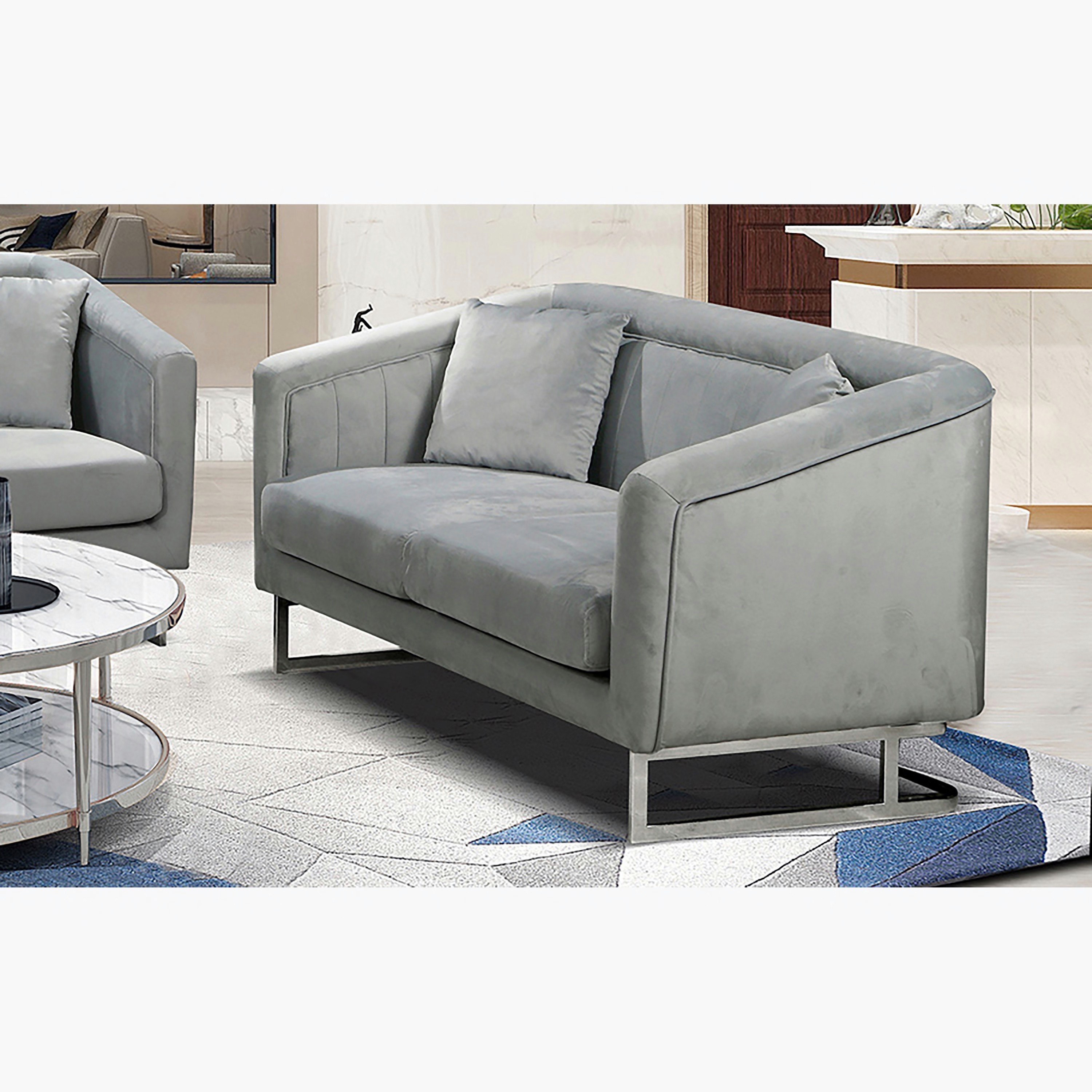 كنبة مخمليّة مقعدين ووسادتين من أديلين-hbxlivingroom-sofasandarmchairs-sofas-image-1