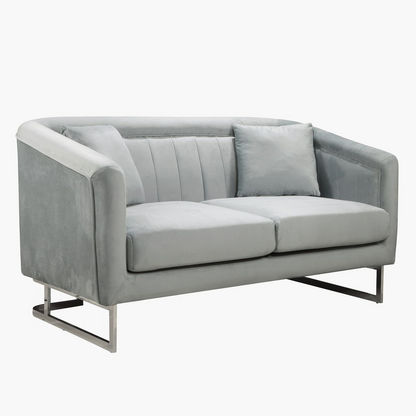Adeline 2-Seater Velvet Sofa with 2 Cushions