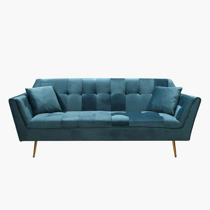 Malone 3-Seater Velvet Sofa with 2 Cushions