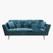 Malone 3-Seater Velvet Sofa with 2 Cushions-Sofas-thumbnail-1