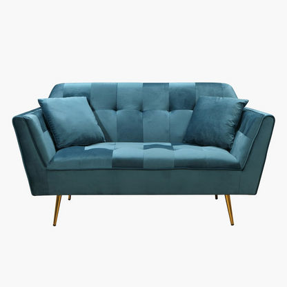 Malone 2-Seater Velvet Sofa with 2 Cushions