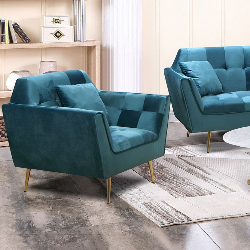 Malone 1-Seater Velvet Sofa-Armchairs-image-0