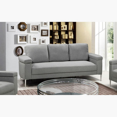 Aria 3-Seater Fabric Sofa with Arm Storage