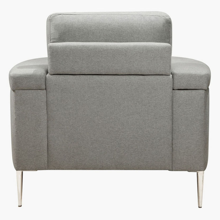 Aria 1-Seater Fabric Sofa with Arm Storage-Armchairs-image-5