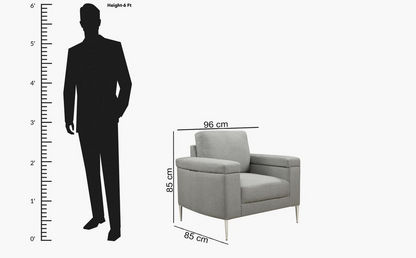 Aria 1-Seater Fabric Sofa with Arm Storage