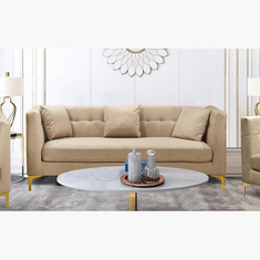 Blaise 3-Seater Velvet Sofa with 3 Cushions
