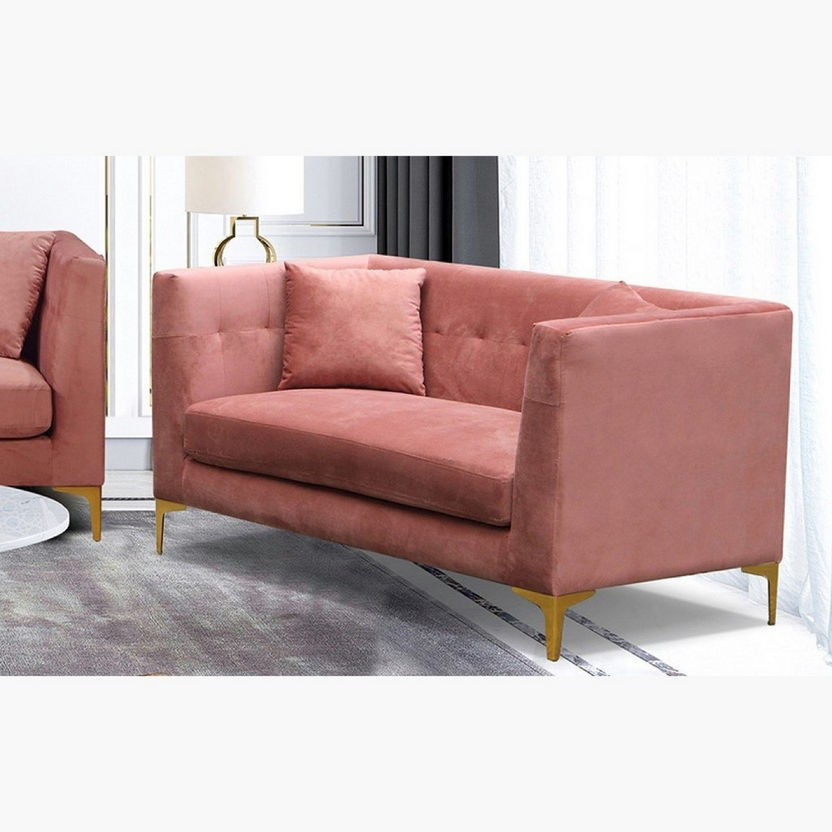 Blaise 2-Seater Velvet Sofa with 2 Cushions-Sofas-image-0