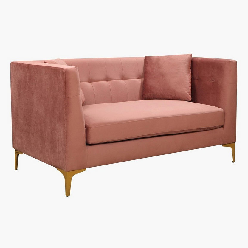 Blaise 2-Seater Velvet Sofa with 2 Cushions-Sofas-image-2