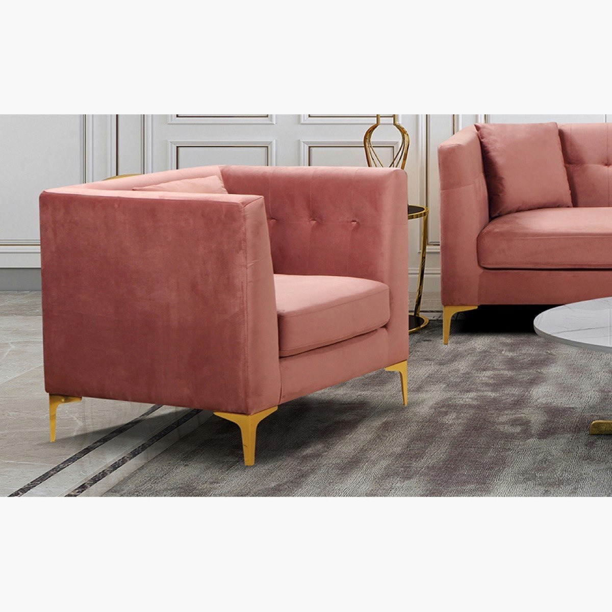 كنبة مخمليّة مقعد واحد مع وسادة من بليز-hbxlivingroom-sofasandarmchairs-sofas-image-1