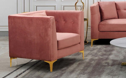Blaise 1-Seater Velvet Sofa with Cushion