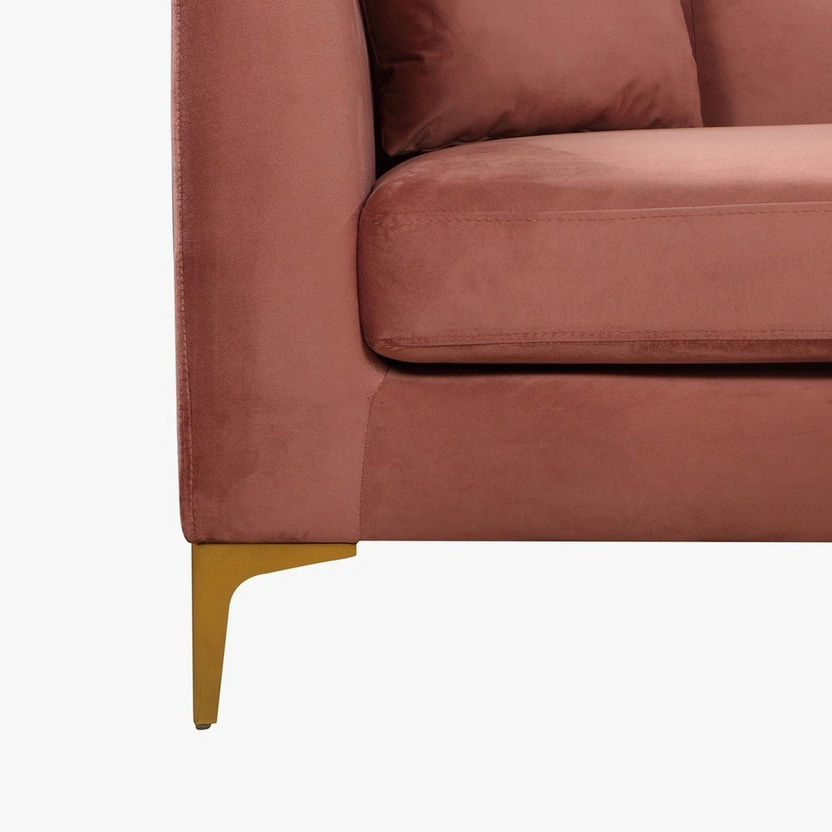 Blaise 1-Seater Velvet Sofa with Cushion-Sofas-image-4
