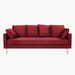 Nilton 3-Seater Velvet Sofa with 2 Cushions-Sofas-thumbnail-1