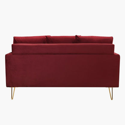 Nilton 2-Seater Velvet Sofa with 2 Cushions