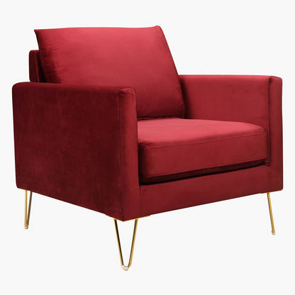 Nilton 1-Seater Velvet Sofa