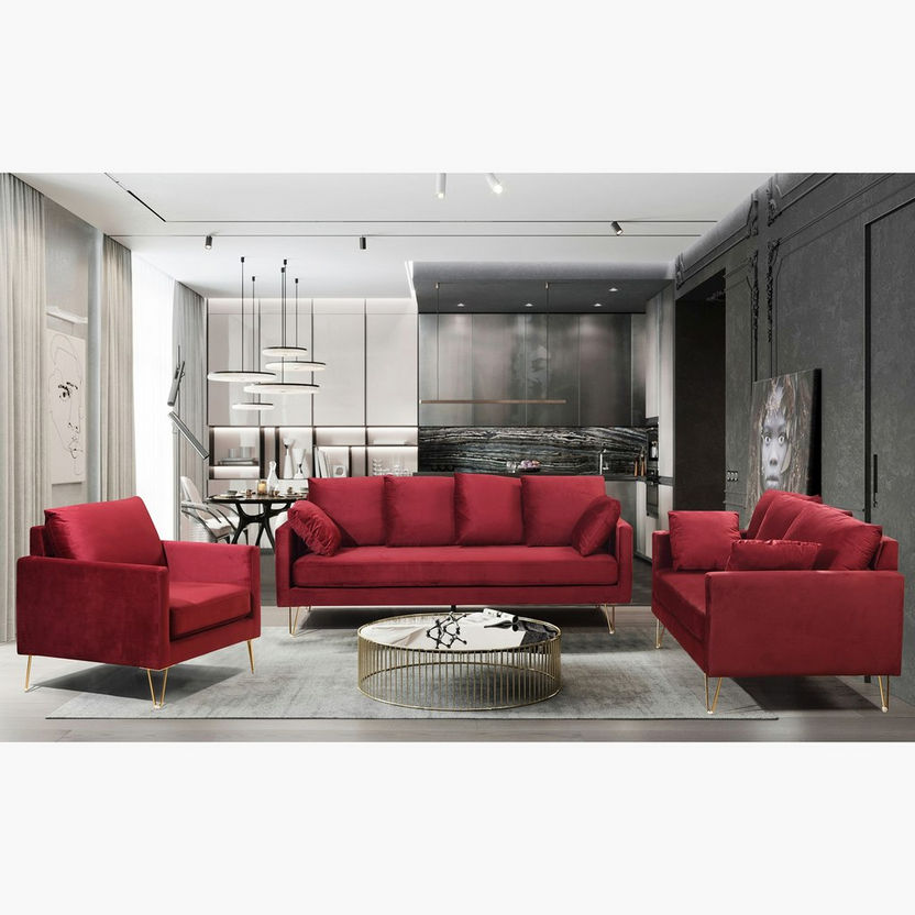 Nilton 1-Seater Velvet Sofa-Sofas-image-4