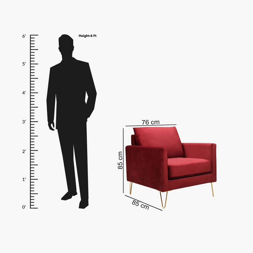 Nilton 1-Seater Velvet Sofa-Sofas-image-6