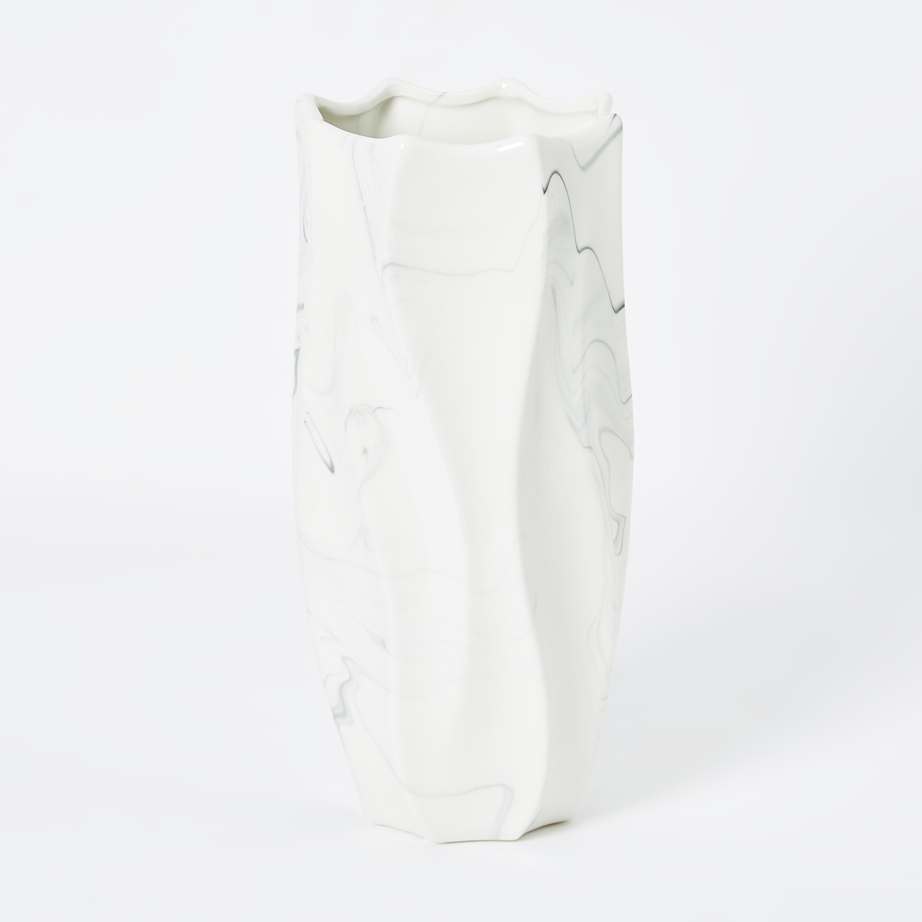 مزهرية رخامية عضوية من السيراميك من إميرالد - 12.5x12.5x27 سم-hbxbedroom-decorandaccessories-vases-image-5