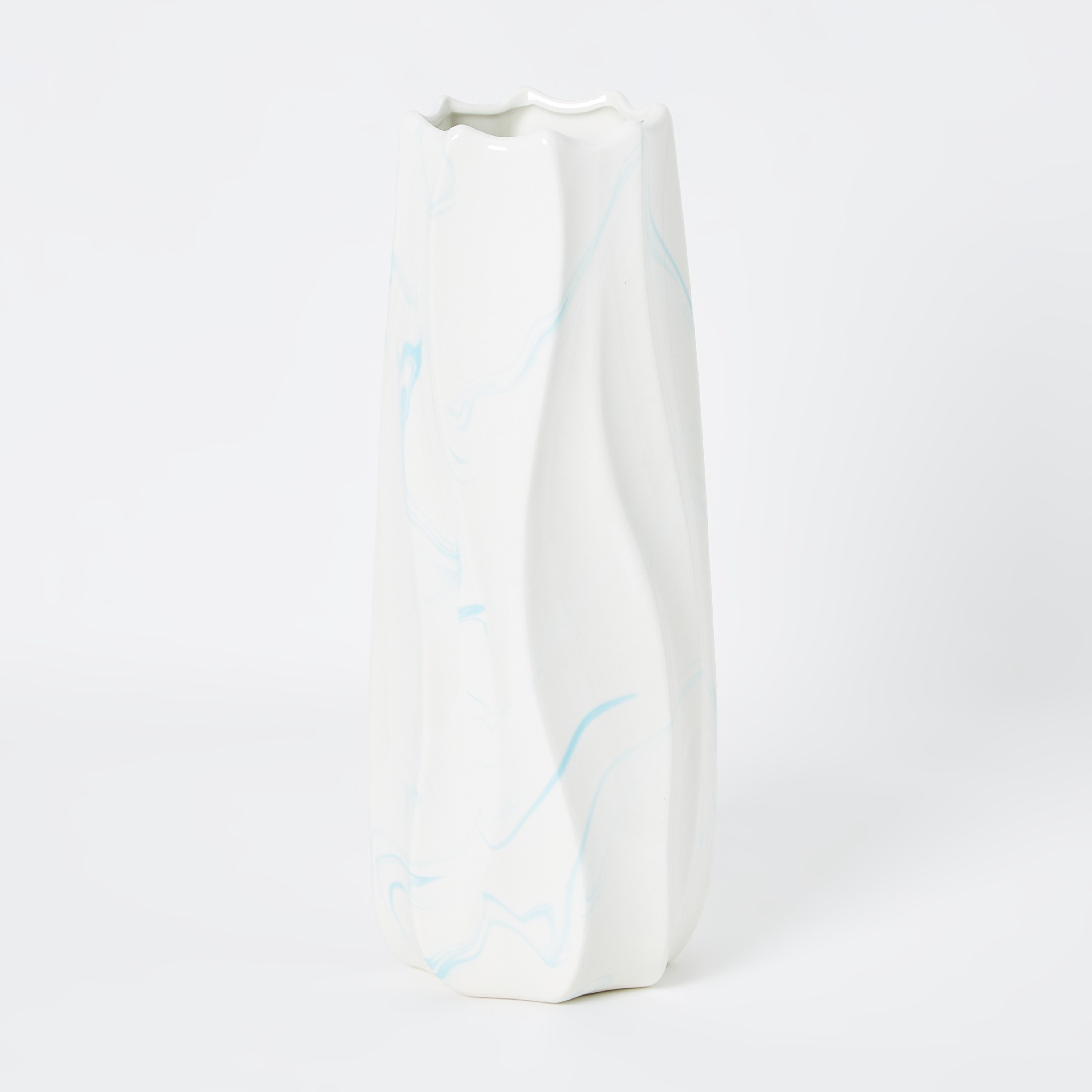 مزهرية رخامية عضوية من السيراميك من إميرالد - 13.5x13.5x34 سم-hbxbedroom-decorandaccessories-vases-image-5