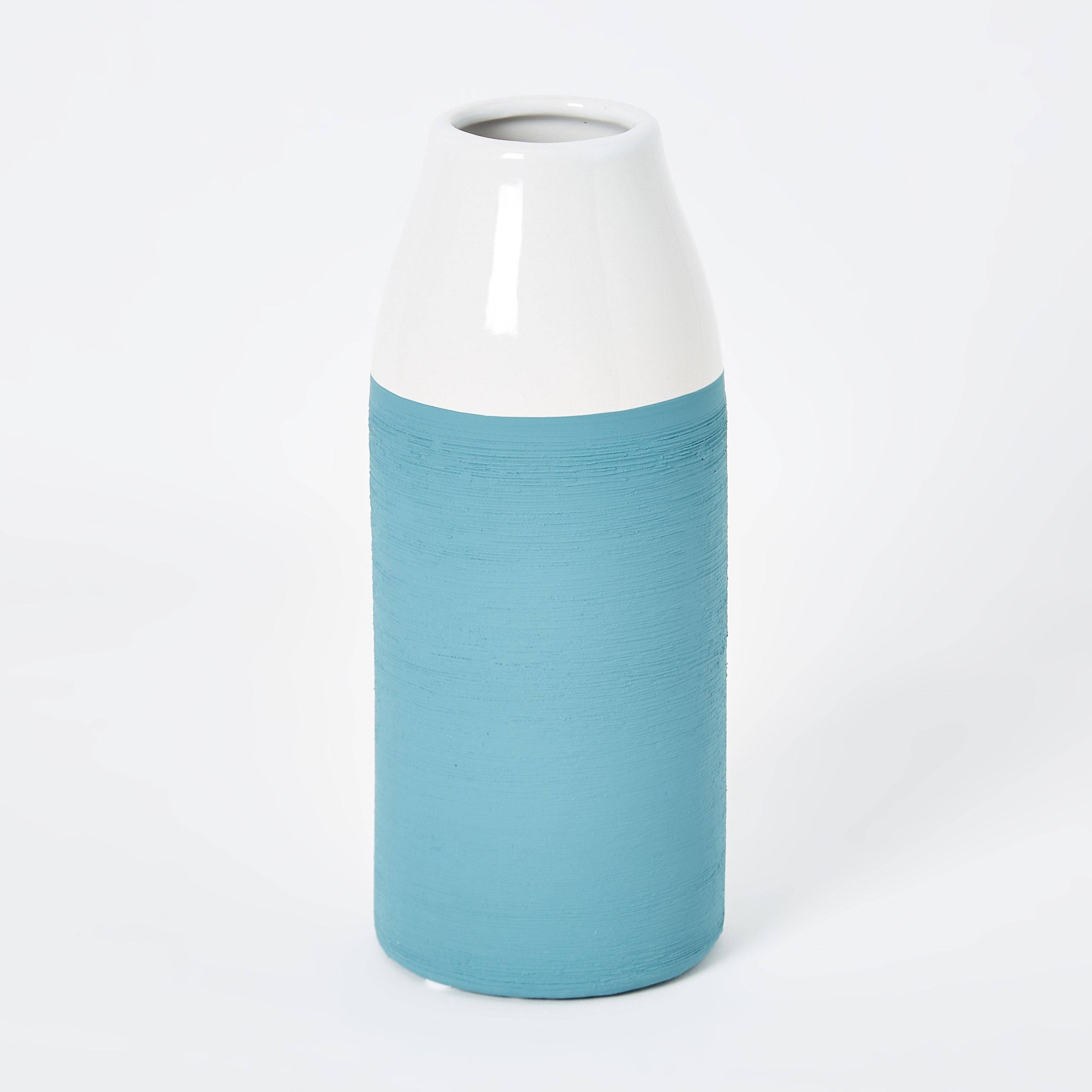 مزهرية سيراميك ثنائية اللون من إميرالد - 9x9x21.5 سم-hbxbedroom-decorandaccessories-vases-image-5