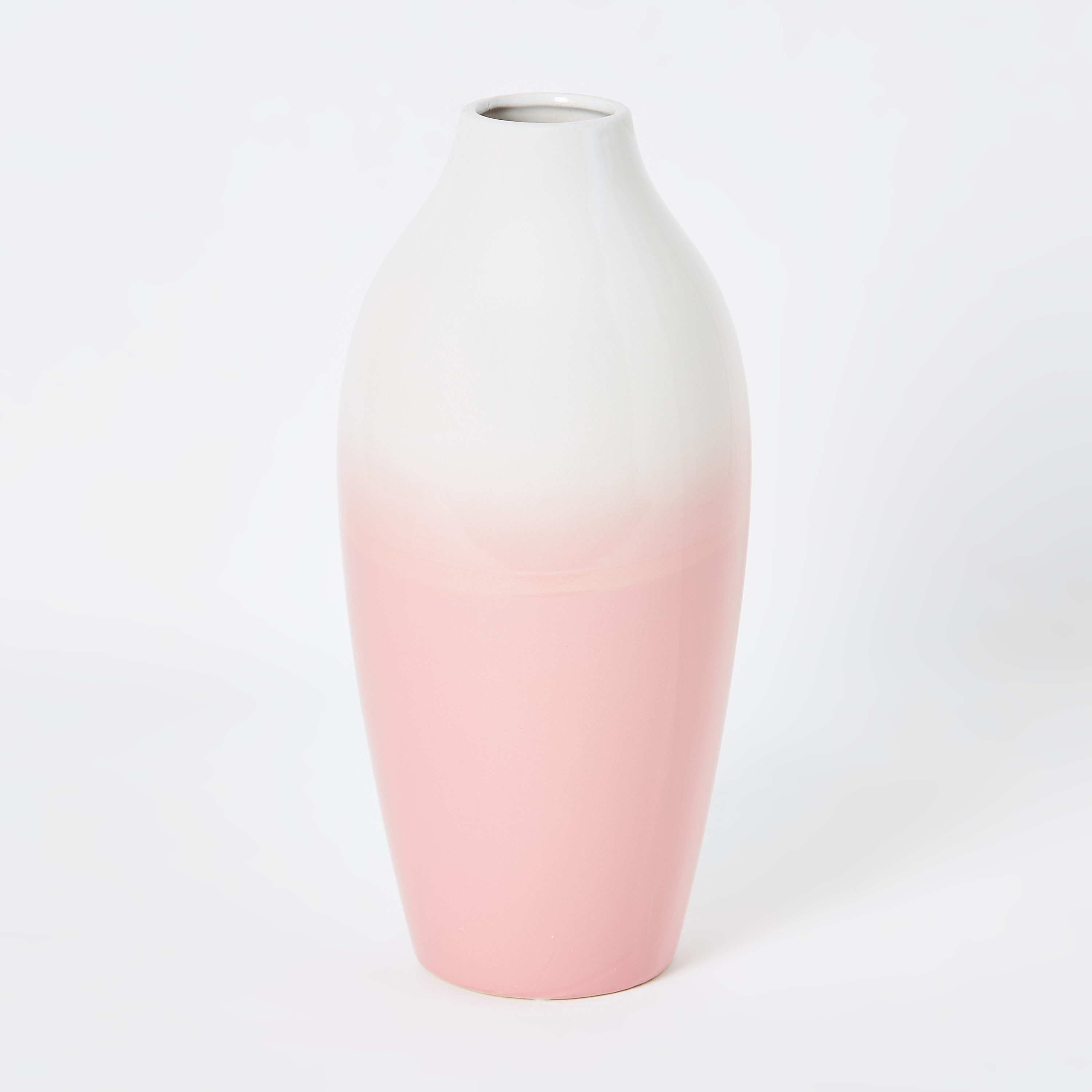 مزهرية سيراميك بتصميم قارورة متدرجة اللون من إميرالد - 14x14x30 سم-hbxbedroom-decorandaccessories-vases-image-5