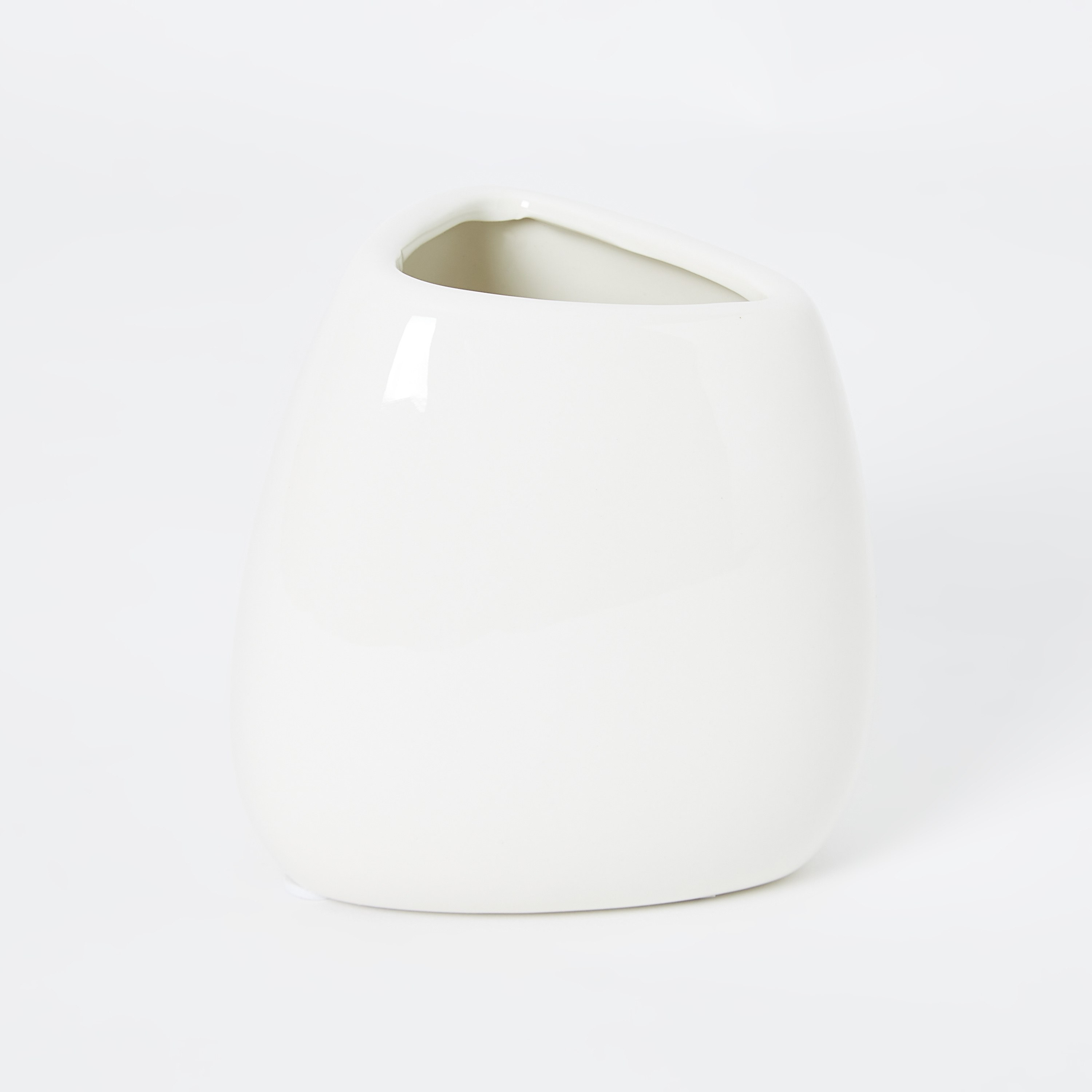 مزهرية سيراميك بعنق منحني من إميرالد - 11x10x11 سم-hbxbedroom-decorandaccessories-vases-image-5