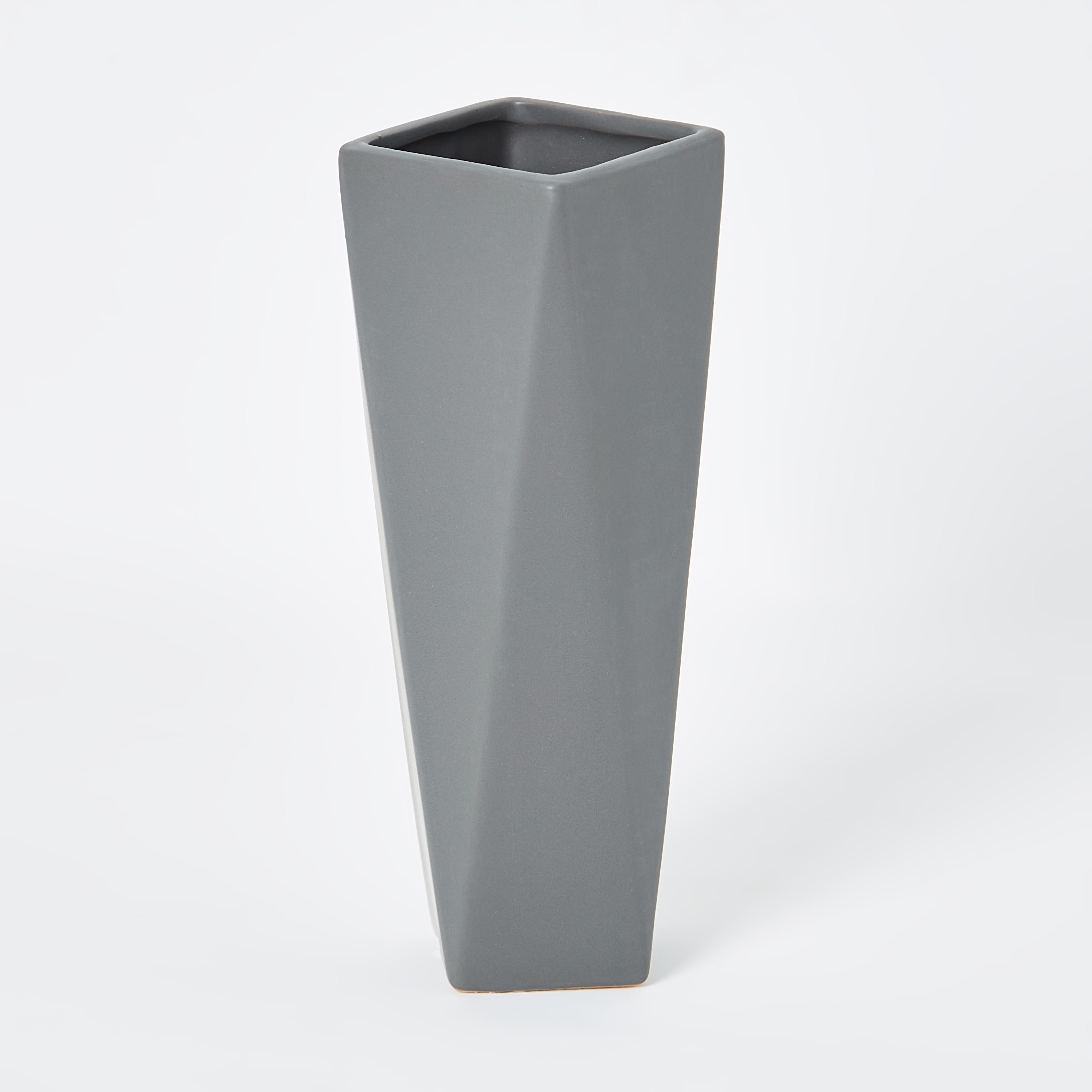 Emerald Ceramic Angular Vase - 10x10x25 cm-hbxbedroom-decorandaccessories-vases-image-4