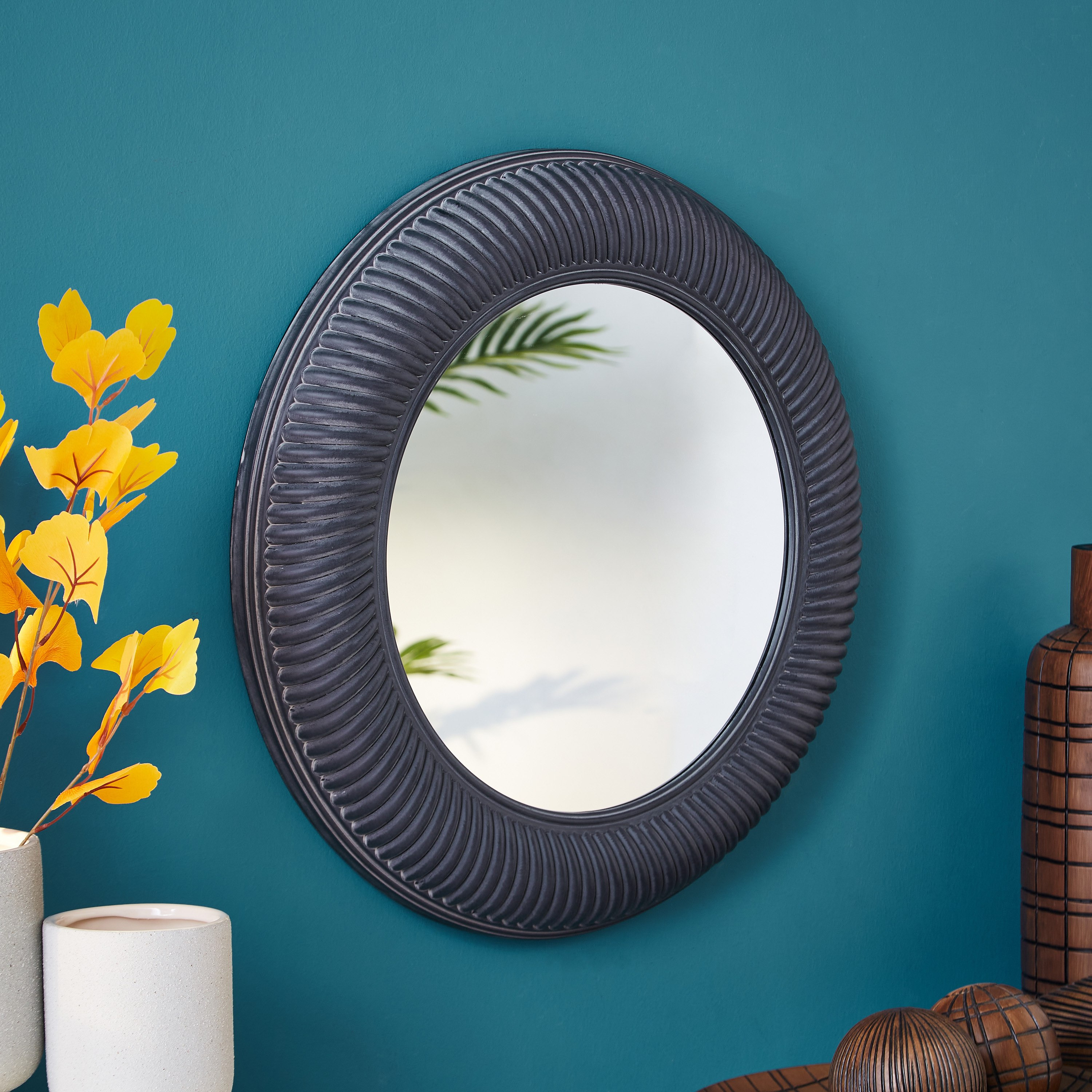مرآة ديكور جدارية بحواف مقلمة من إلفيو -  51x6 سم-hbxhomeware-hbxdecorandfurnishings-image-1