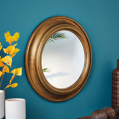 Elvio Decorative Concentric Circles Wall Mirror - 51x6 cm