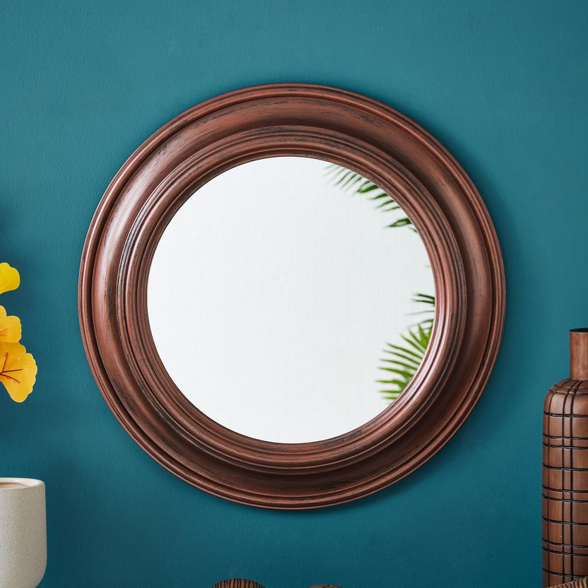 Elvio Decorative Concentric Circles Border Wall Mirror - 51x6 cm-Mirrors-image-1