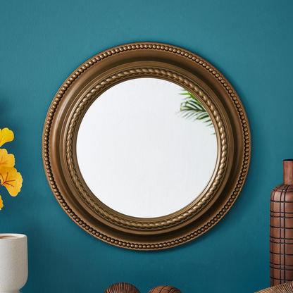 Elvio Decorative Round Wall Mirror - 51 cms