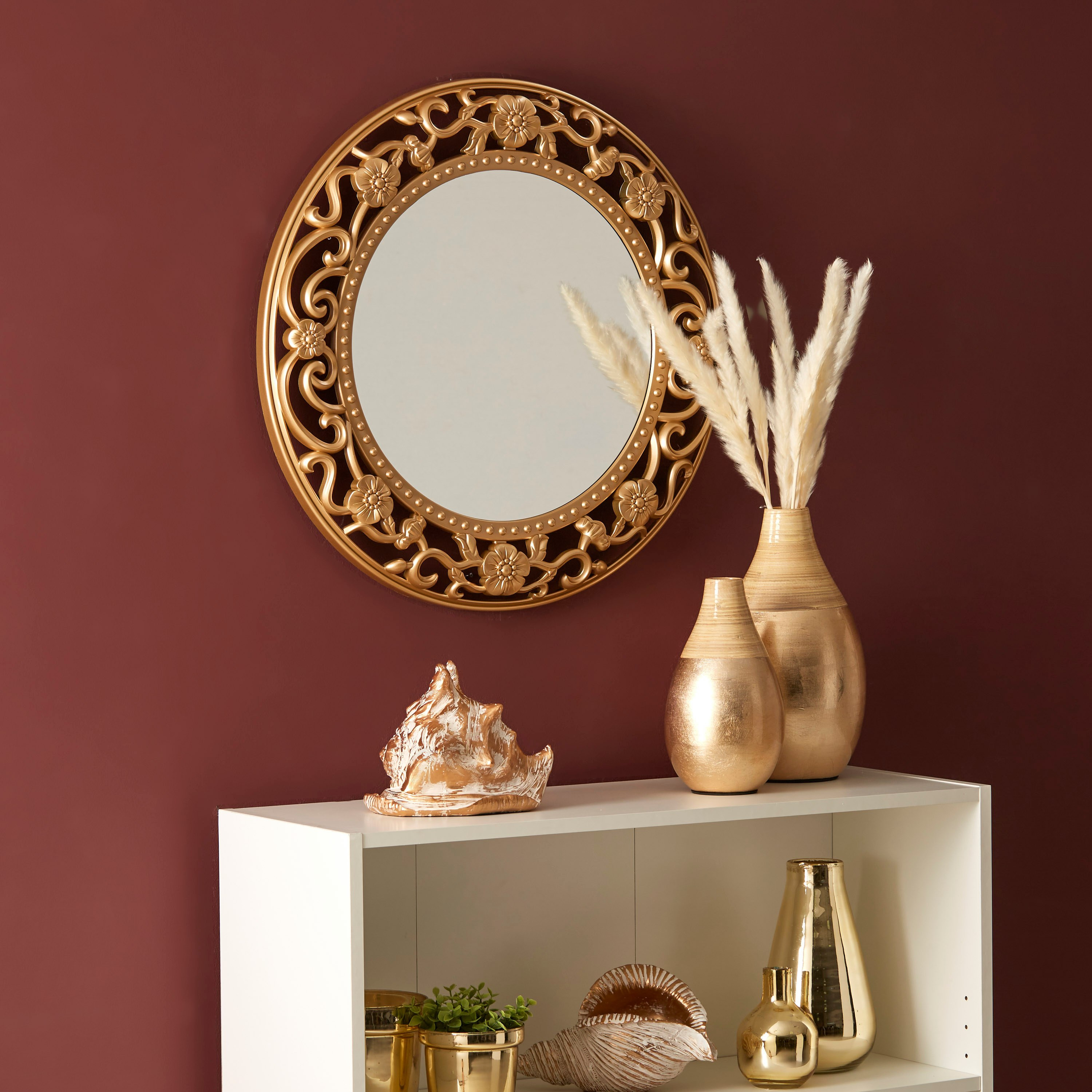 مرآة ديكور جدارية مستديرة من إلفيو - 59x6x59 سم-hbxhomeware-hbxdecorandfurnishings-image-4