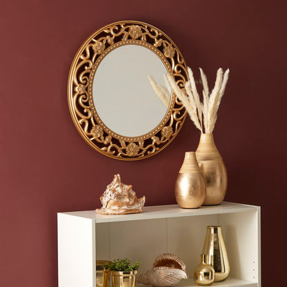 Elvio Round Decorative Wall Mirror - 59x6x59 cms
