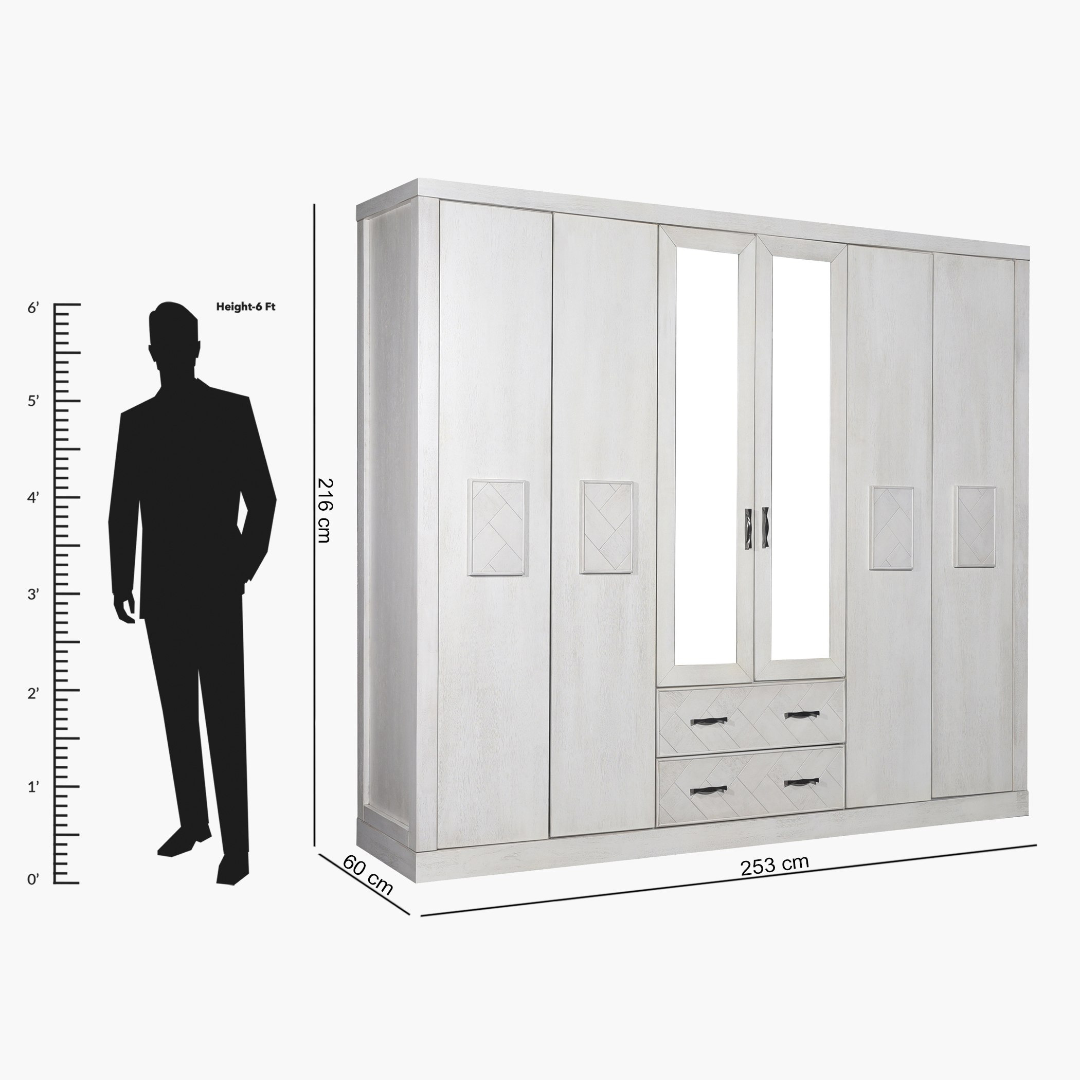 خزانة ملابس بـ6 أبواب ودرجين ومرآة من توسكانا-hbxfurniture-wardrobes-image-9