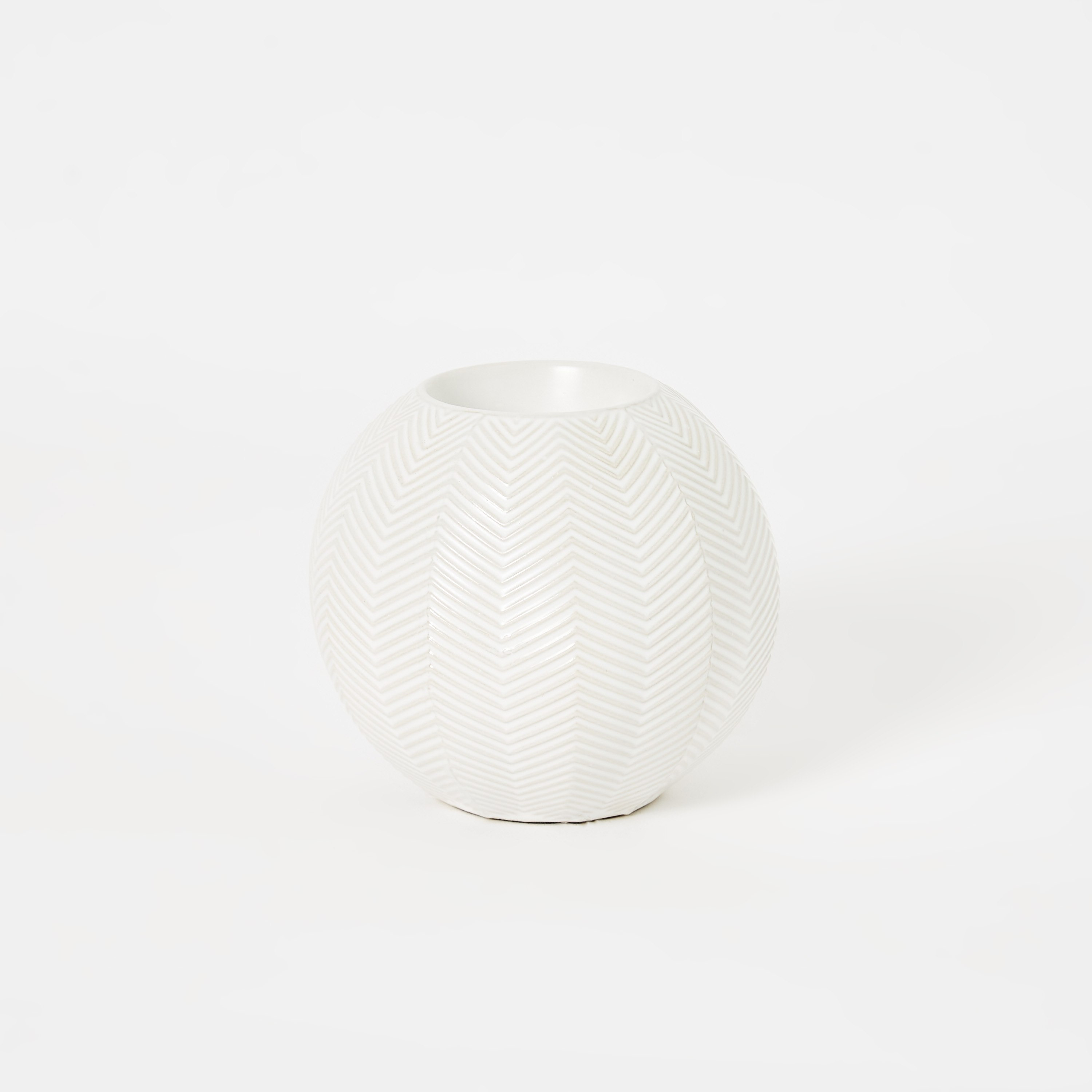 حامل شموع صغير سيراميك مضلع من أدرا - 10×10×9 سم-hbxlivingroom-decorandaccessories-candleholders-image-5