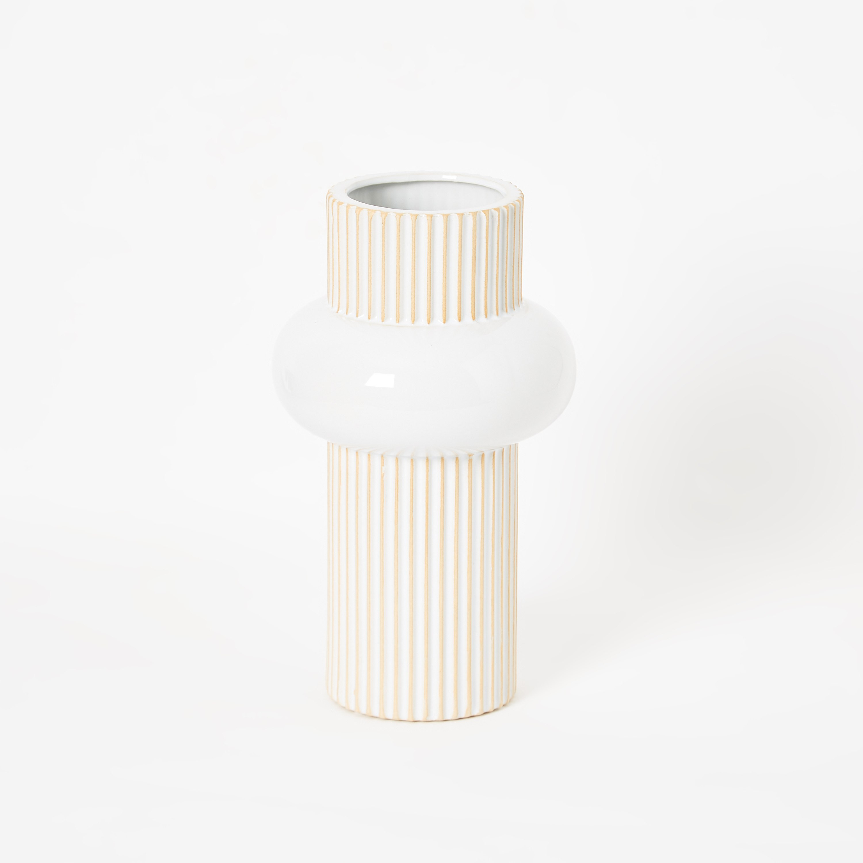 مزهرية سيراميك طويلة مضلعة من أدرا - 16x16x28 سم-hbxbedroom-decorandaccessories-vases-image-5