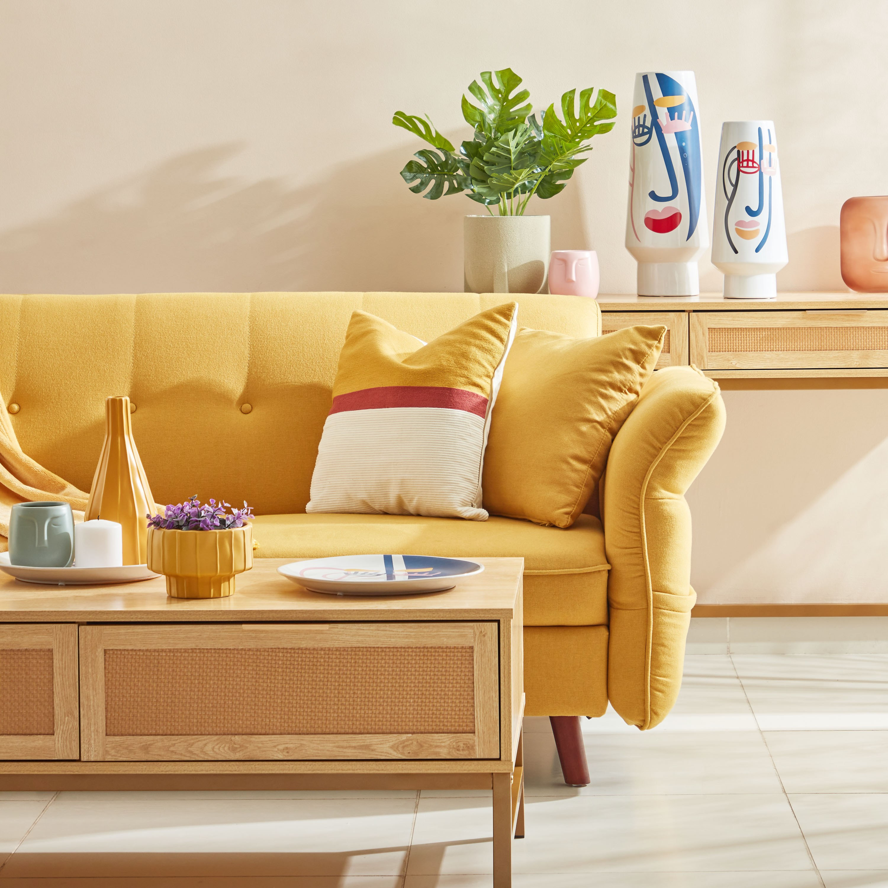 مزهرية سيراميك بتصميم عيون مرسومة من آدرا - 18x47 سم-hbxbedroom-decorandaccessories-vases-image-4