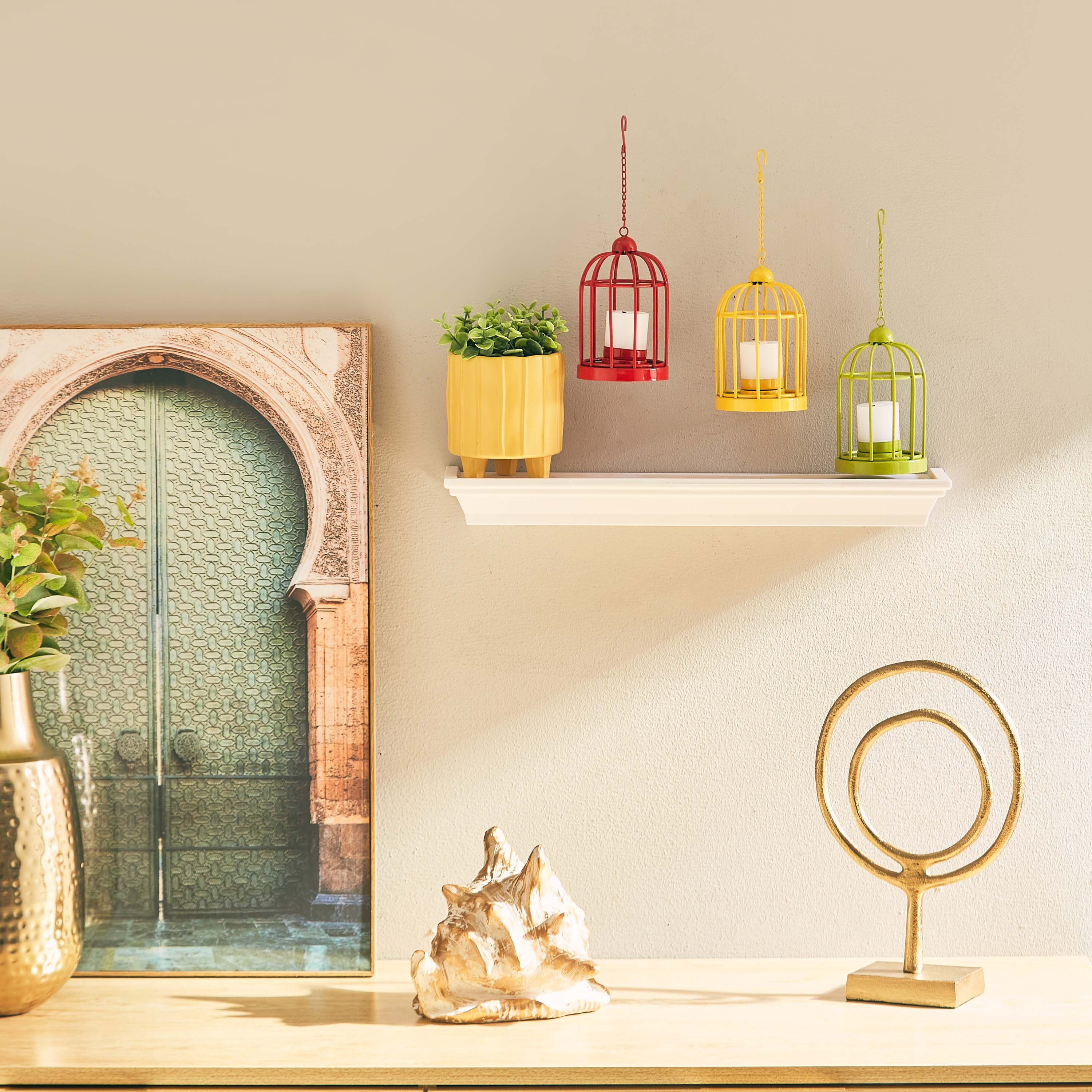 فانوس بتصميم قفص معدني من نواه - طقم من 3 قطع-hbxlivingroom-decorandaccessories-candleholders-image-4