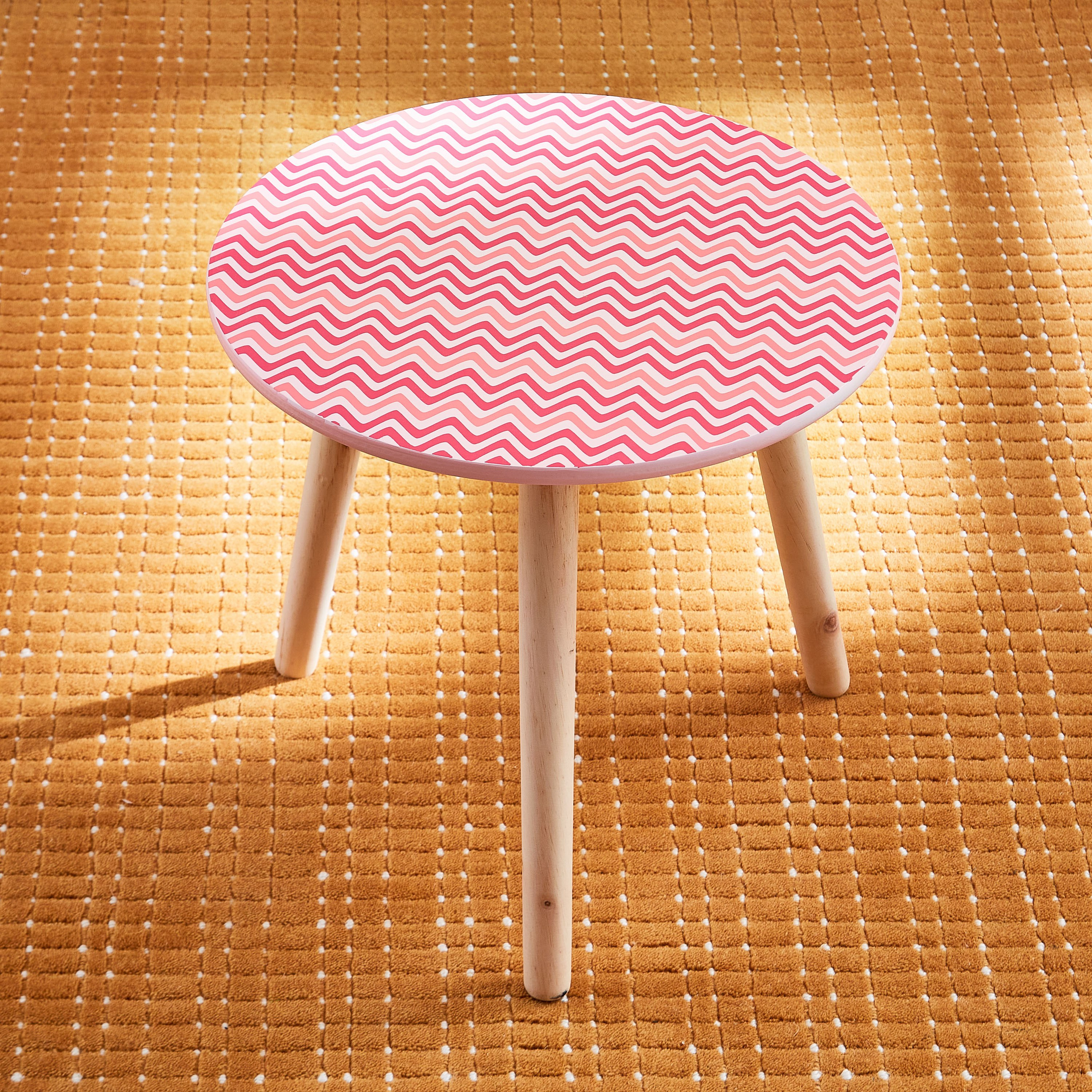 Indie Vibe Zyla MDF Printed Chevron Accent Table - 49x42x42.5 cm-PROMO_HB_AE_B1G1_250925-image-2