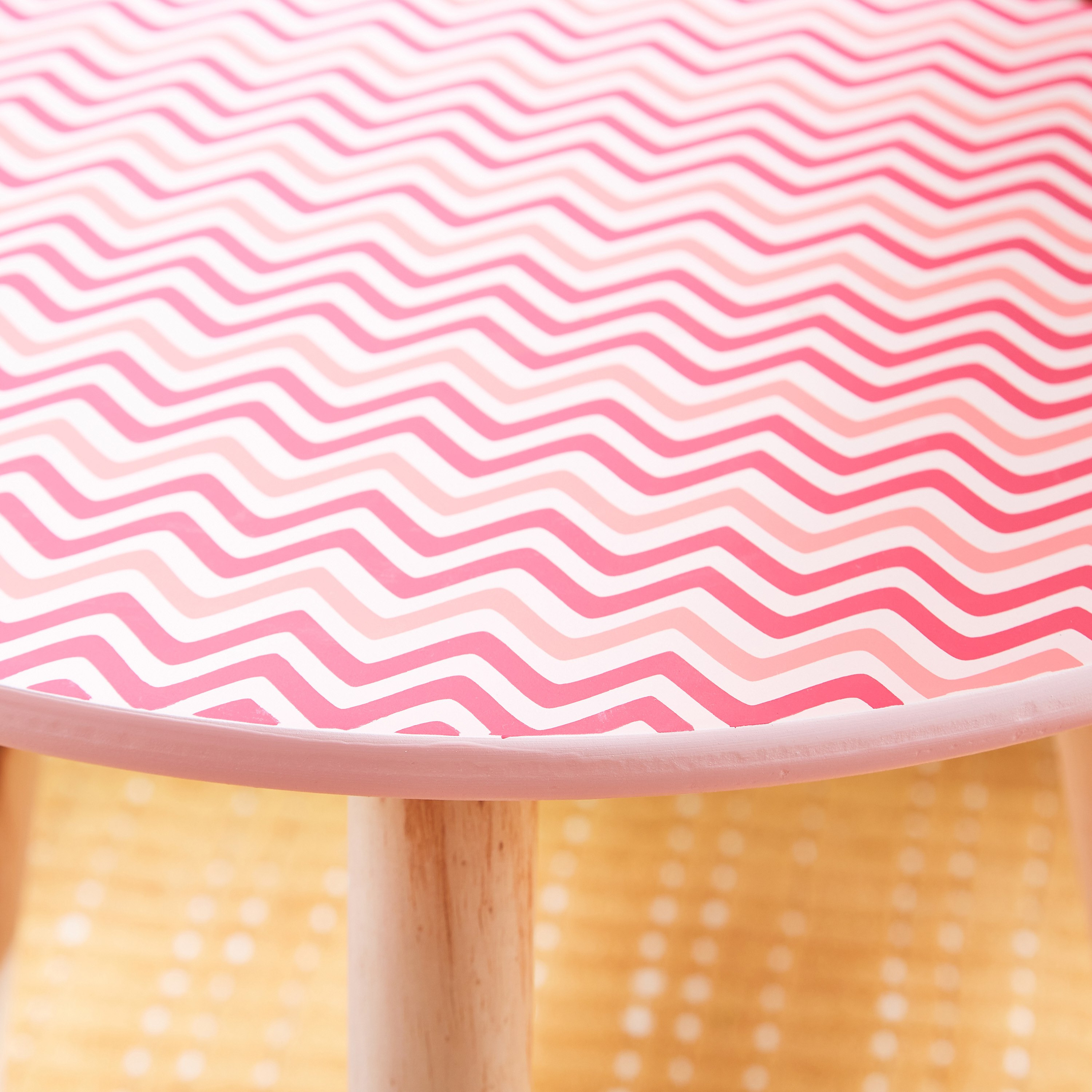 Indie Vibe Zyla MDF Printed Chevron Accent Table - 49x42x42.5 cm-PROMO_HB_AE_B1G1_250925-image-3