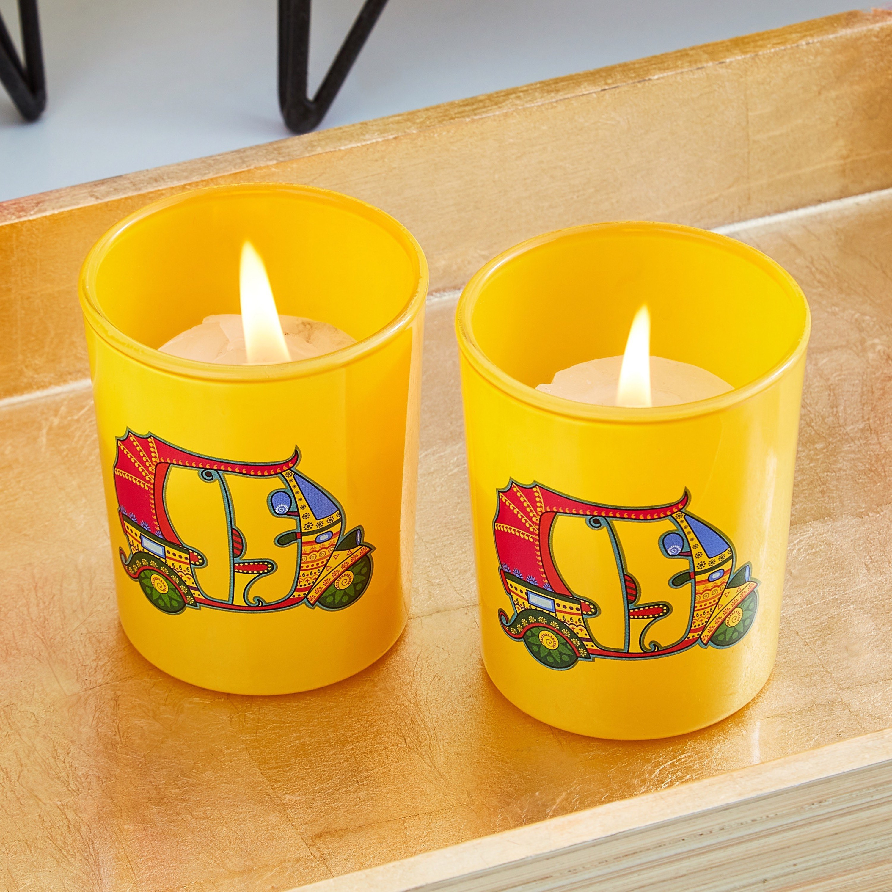 حاملات شموع زجاجية قطعتين من إندي فايب زايلا - 44x31x32 سم-hbxlivingroom-decorandaccessories-candleholders-image-2