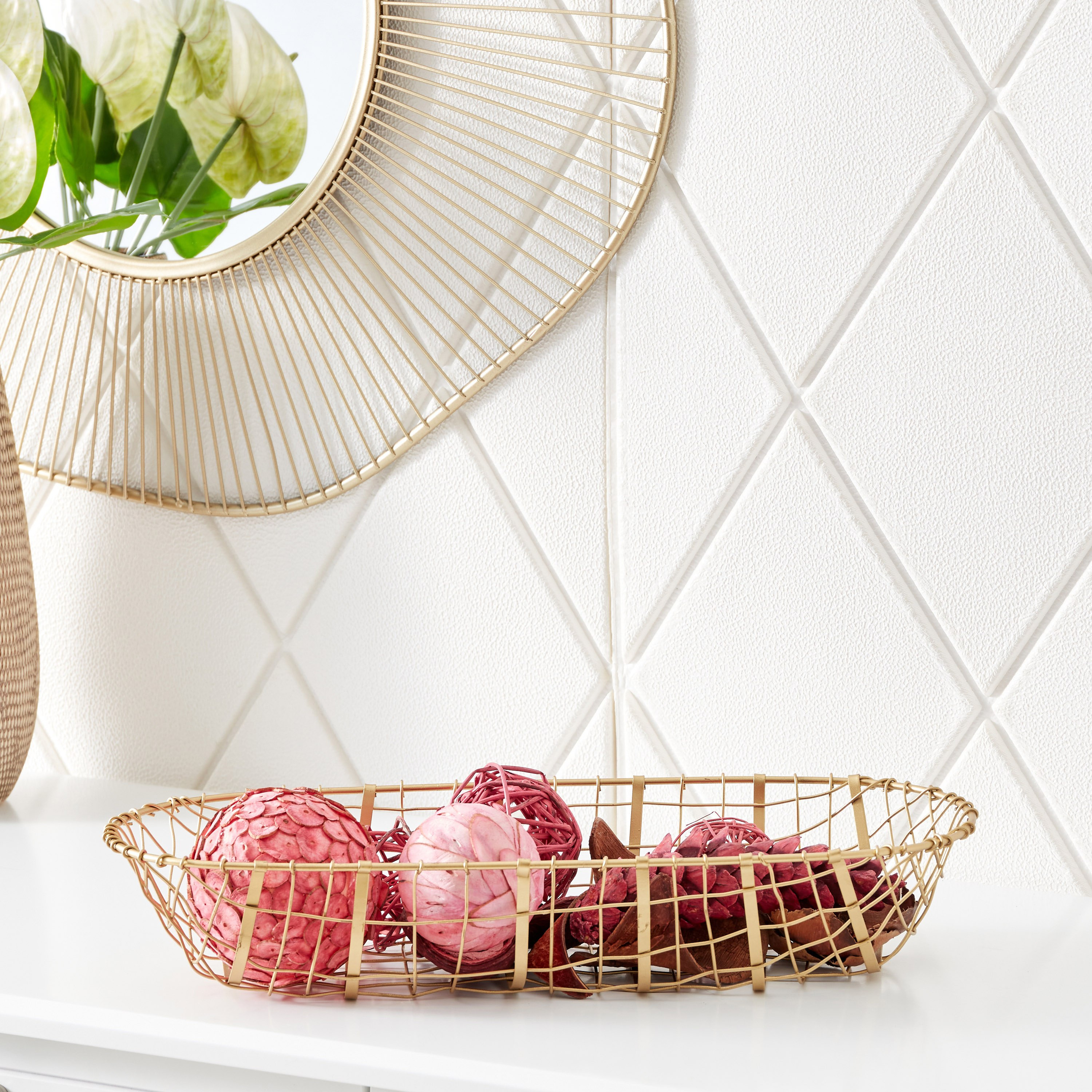 Lamya Metal Wire Long Bowl - 38x18x8 cm-PROMO_HB_AE_B1G1_250925-image-1