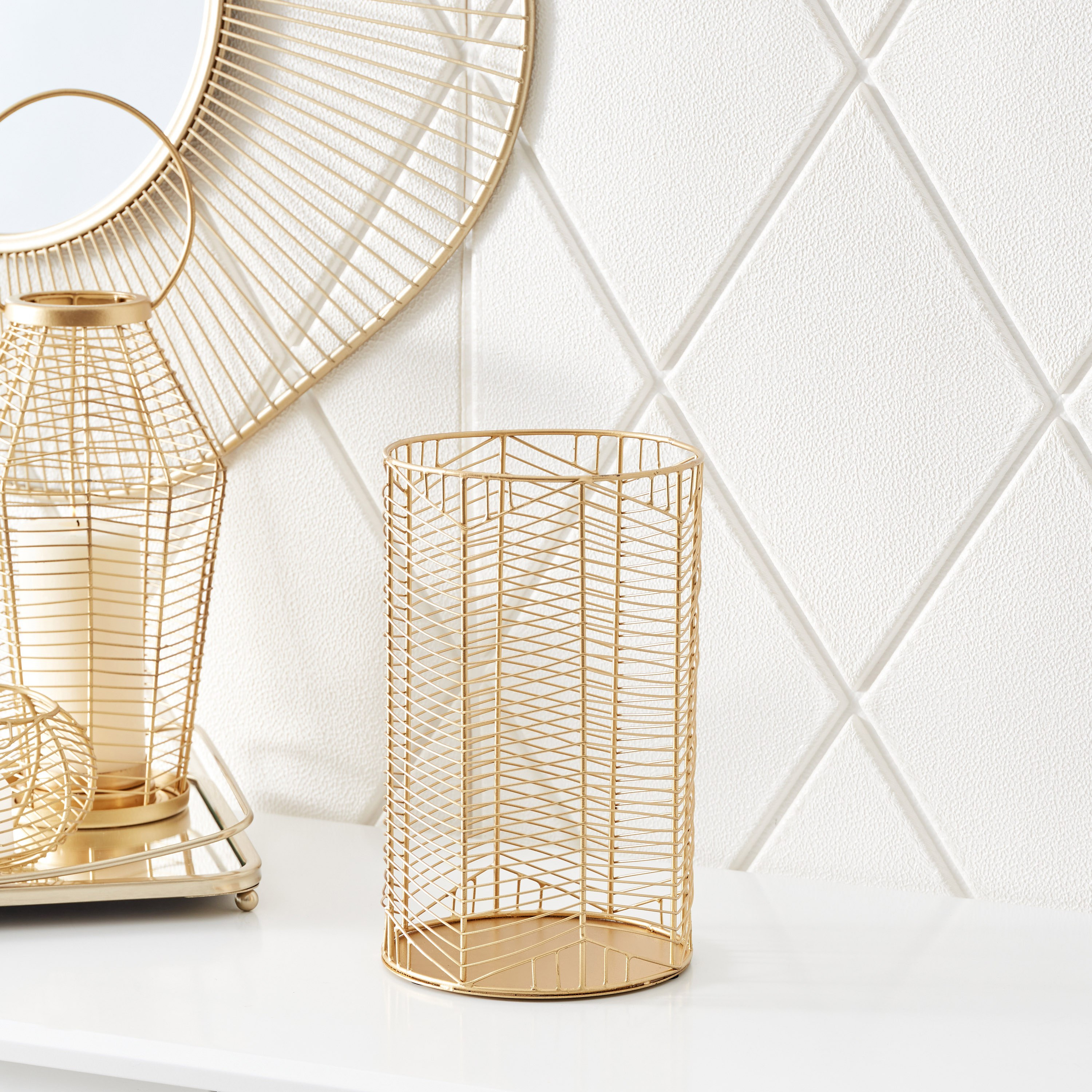 Lamya Metal Wire Candleholder - 5x15x26 cm-hbxlivingroom-decorandaccessories-candleholders-image-2