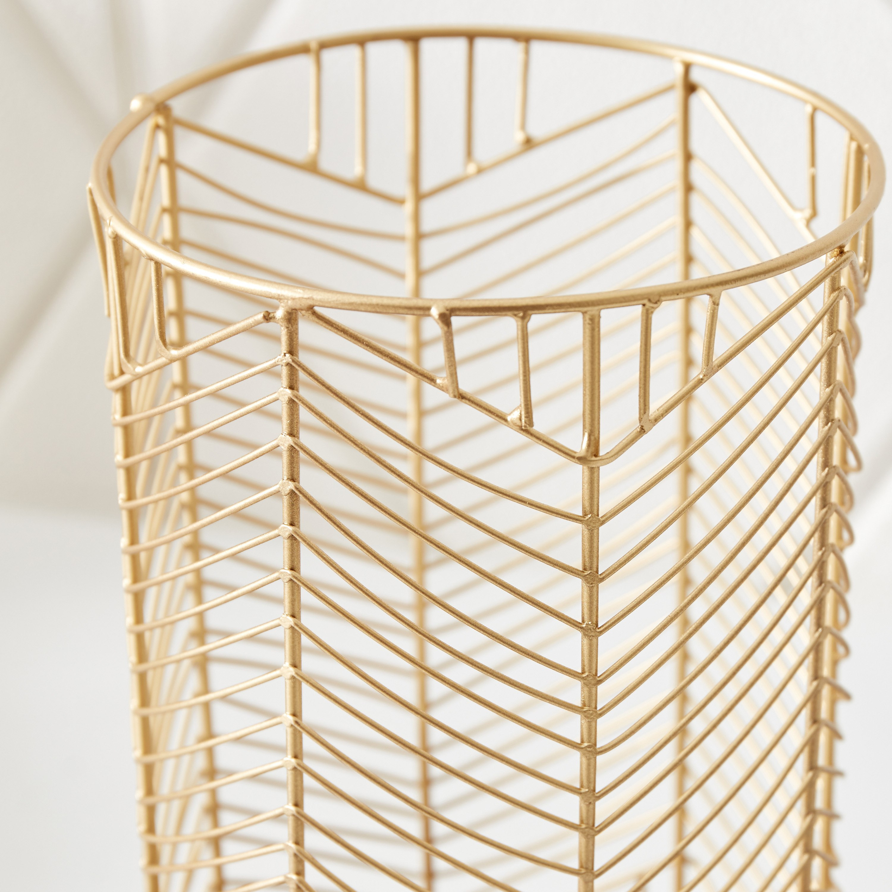 حامل شموع بتصميم أسلاك معدنية من لميا - 13x13x20 سم-hbxlivingroom-decorandaccessories-candleholders-image-3
