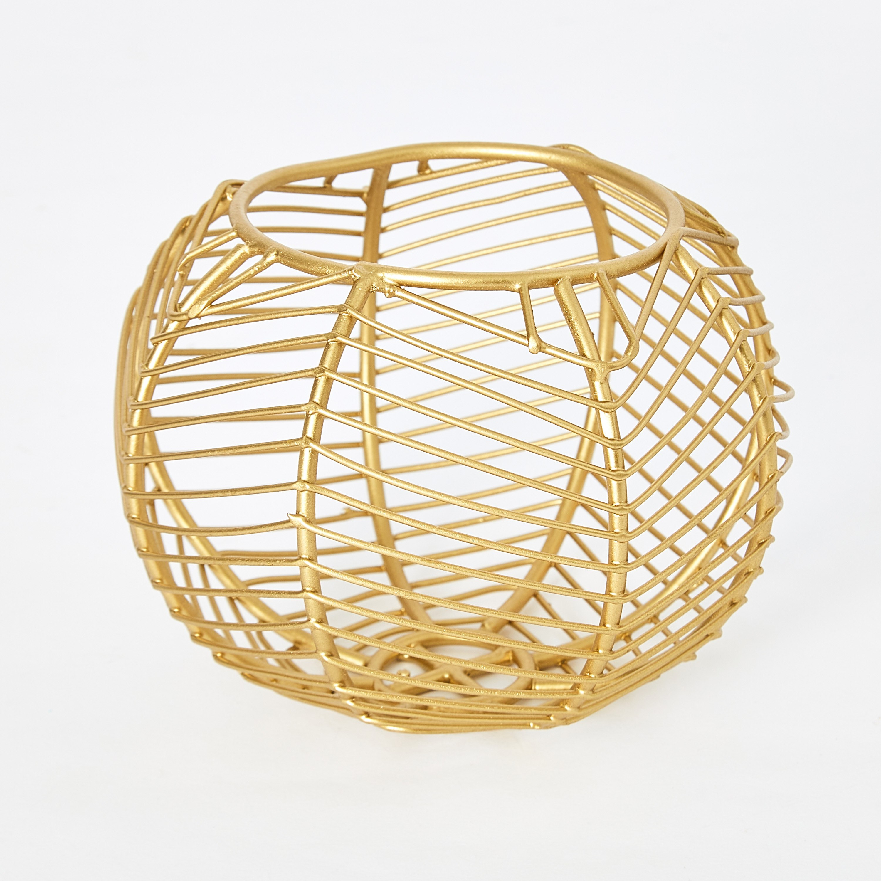 حامل شموع كروي بسلك معدني من لميا - 13.5x13.5x9.5 26سم-hbxlivingroom-decorandaccessories-candleholders-image-5