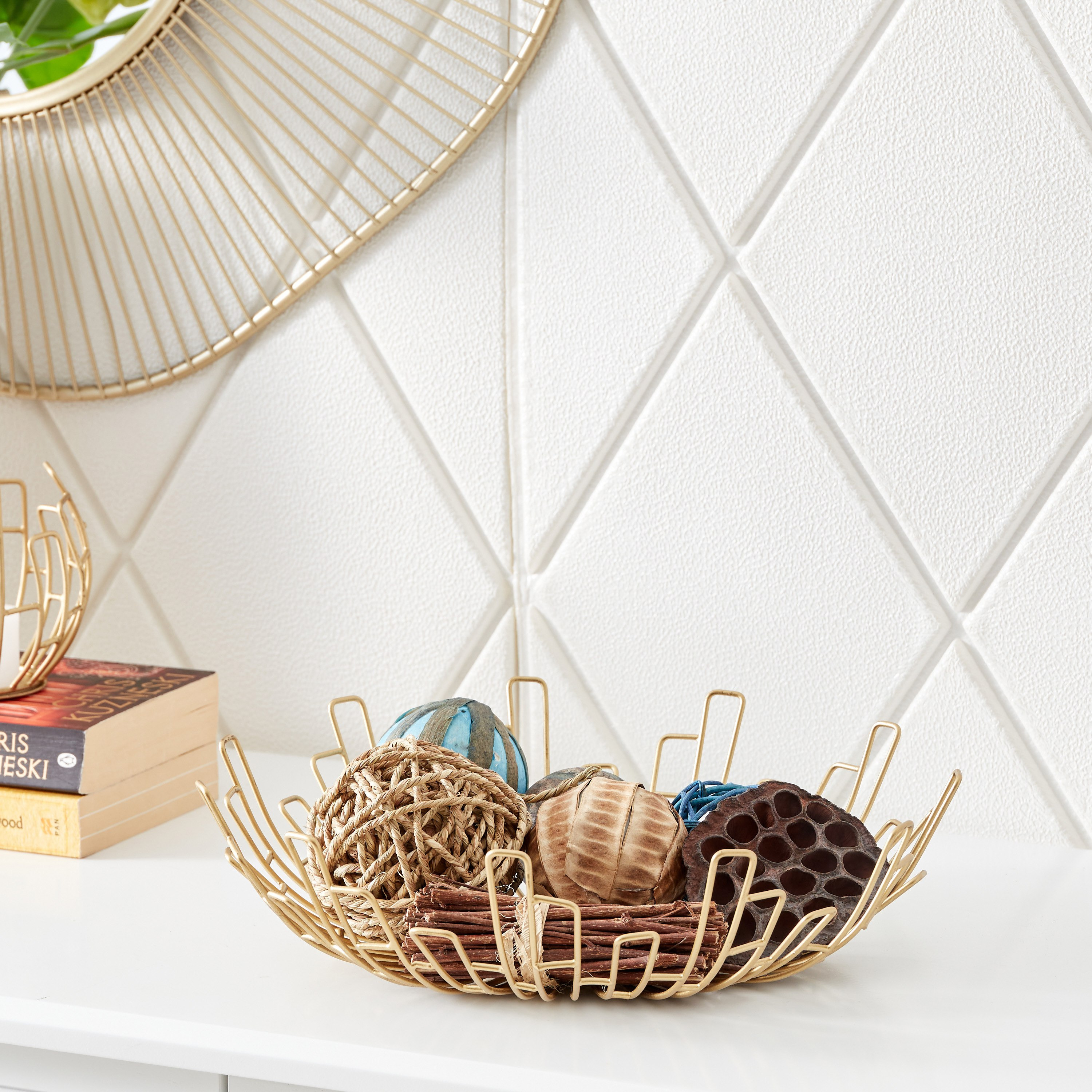 صحن معدني من لميا - 33x33x8×20.5×12 سم-hbxdecorandfurnishings-tabletop-serveware-image-1
